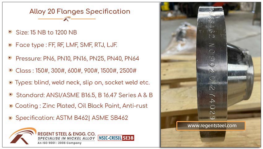 alloy 20 flanges specification