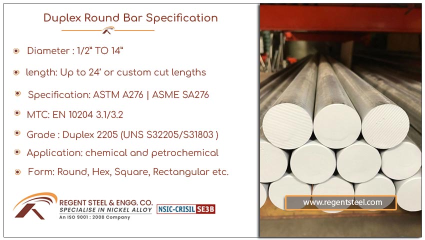 Duplex round bar specification