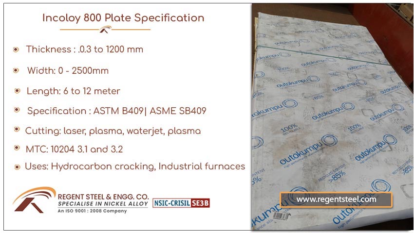 Incoloy 800 plate specification