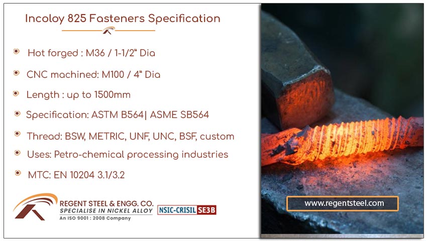 incoloy 825 fasteners specification