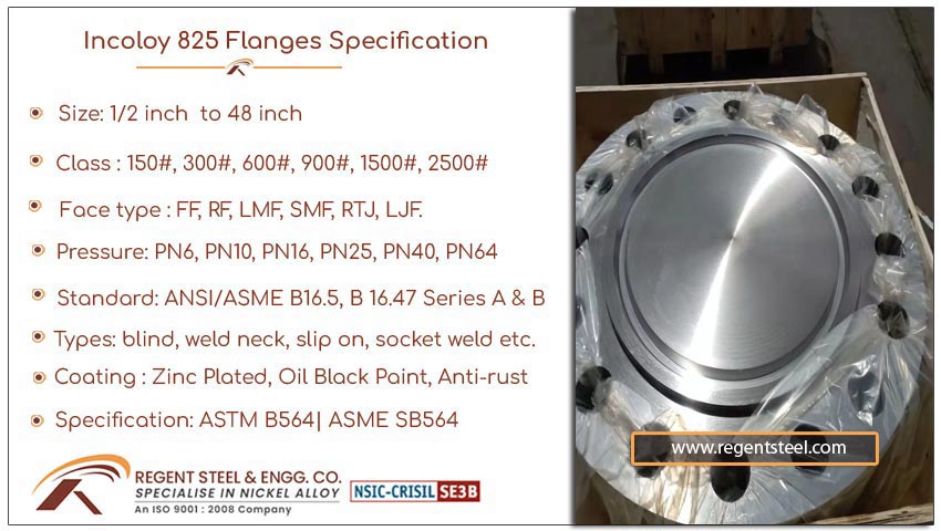 incoloy 825 flanges specification