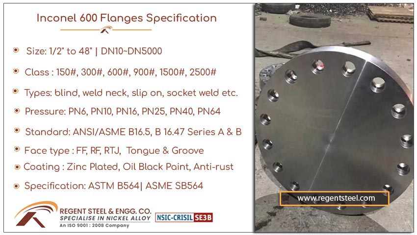 inconel 600 flanges specification