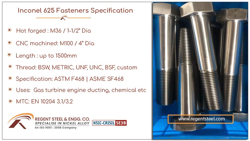 inconel 625 fasteners specification