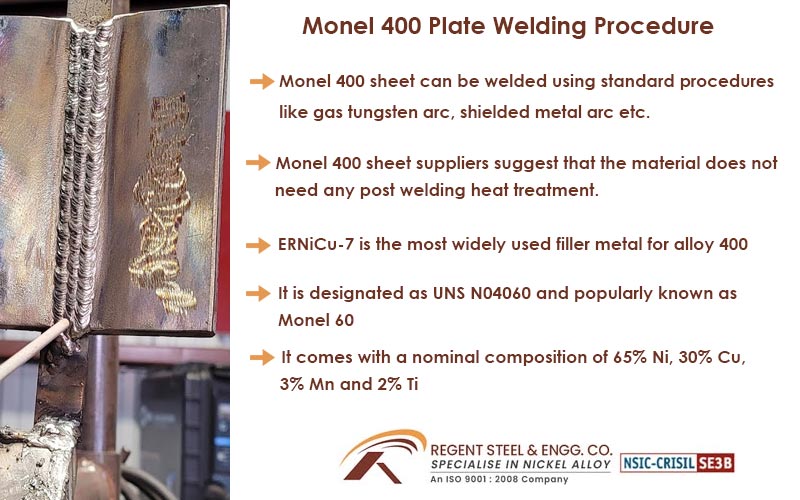 Monel 400 plate welding procedure