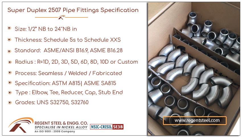 Super duplex 2507 pipe fittings specification