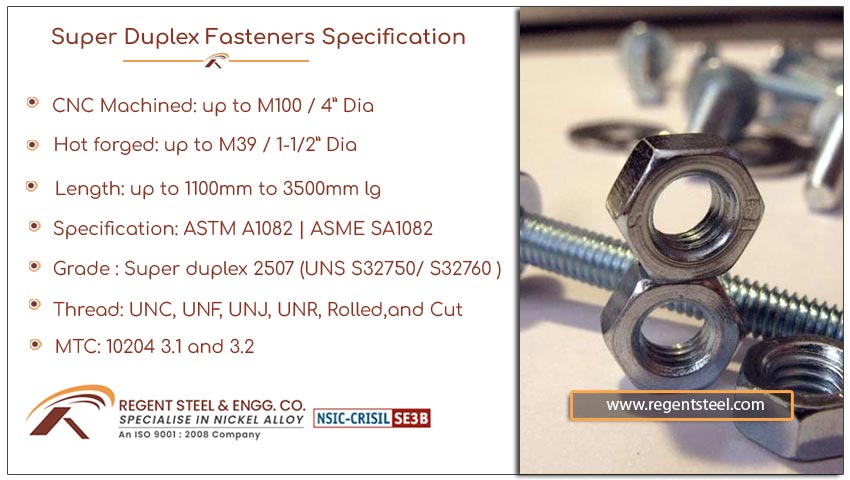 Super duplex fasteners specification