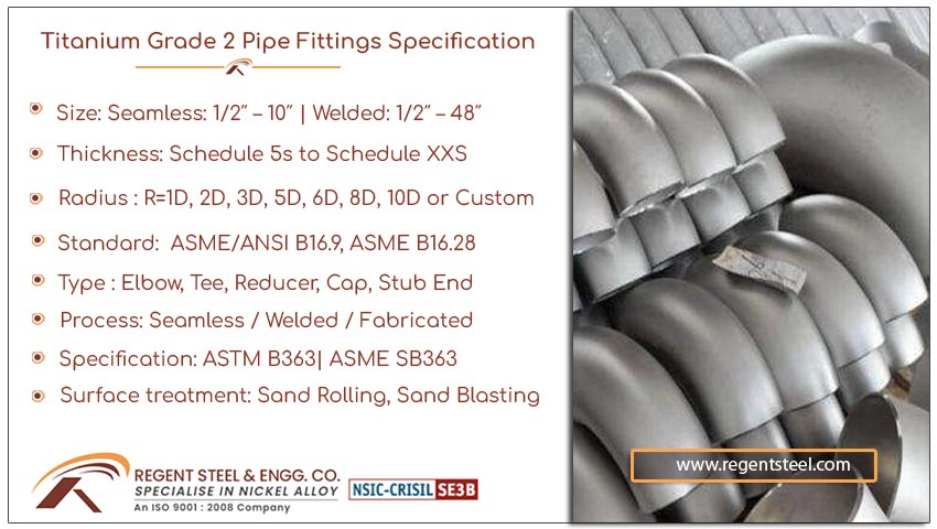 titanium grade 2 pipe fittings specification